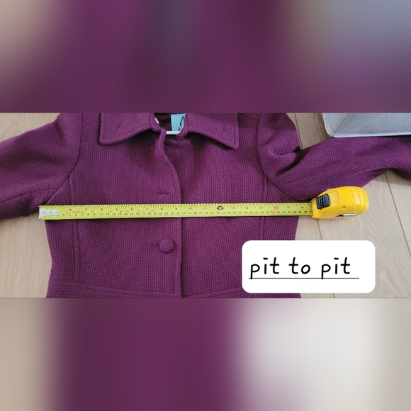 MARCIANO purple pea coat - Picture 6 of 8